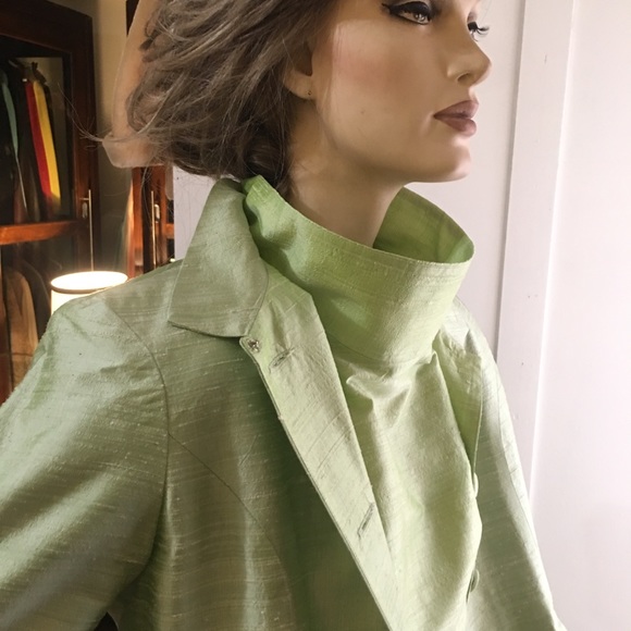 Vintage 90’s Jill Stuart for Bergdorf Goodan fabulous retro chic raw silk dress. - Picture 3 of 16